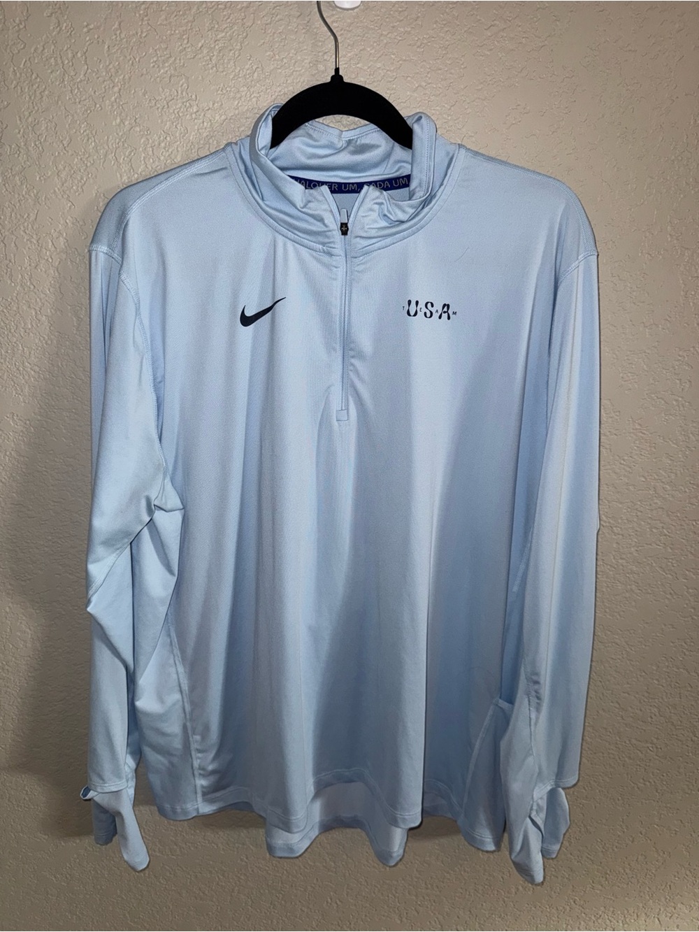 Nike - Team USA Light Blue Quarter Zip - 2024 Paris Games - Sz Women’s XL